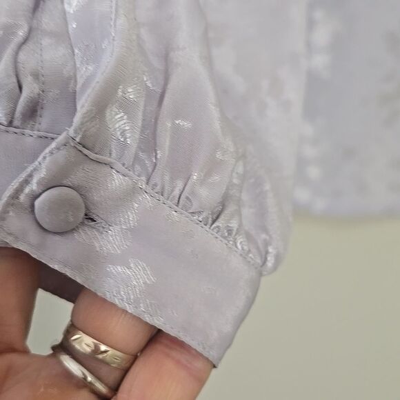 Lloyd Williams Vintage Gray Blouse 10 - Picture 3 of 7